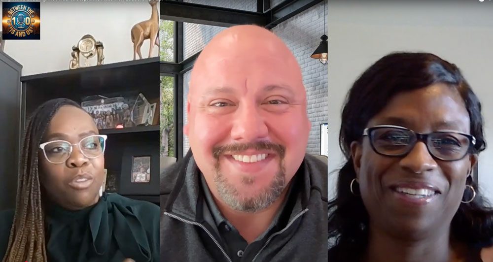 Stefanie Austin on Between the Ones and the Zeros podcast with Anthony Piccolo and Dr. ChiChi Anyanwu, discussing humility, accountability, and empowering leadership.